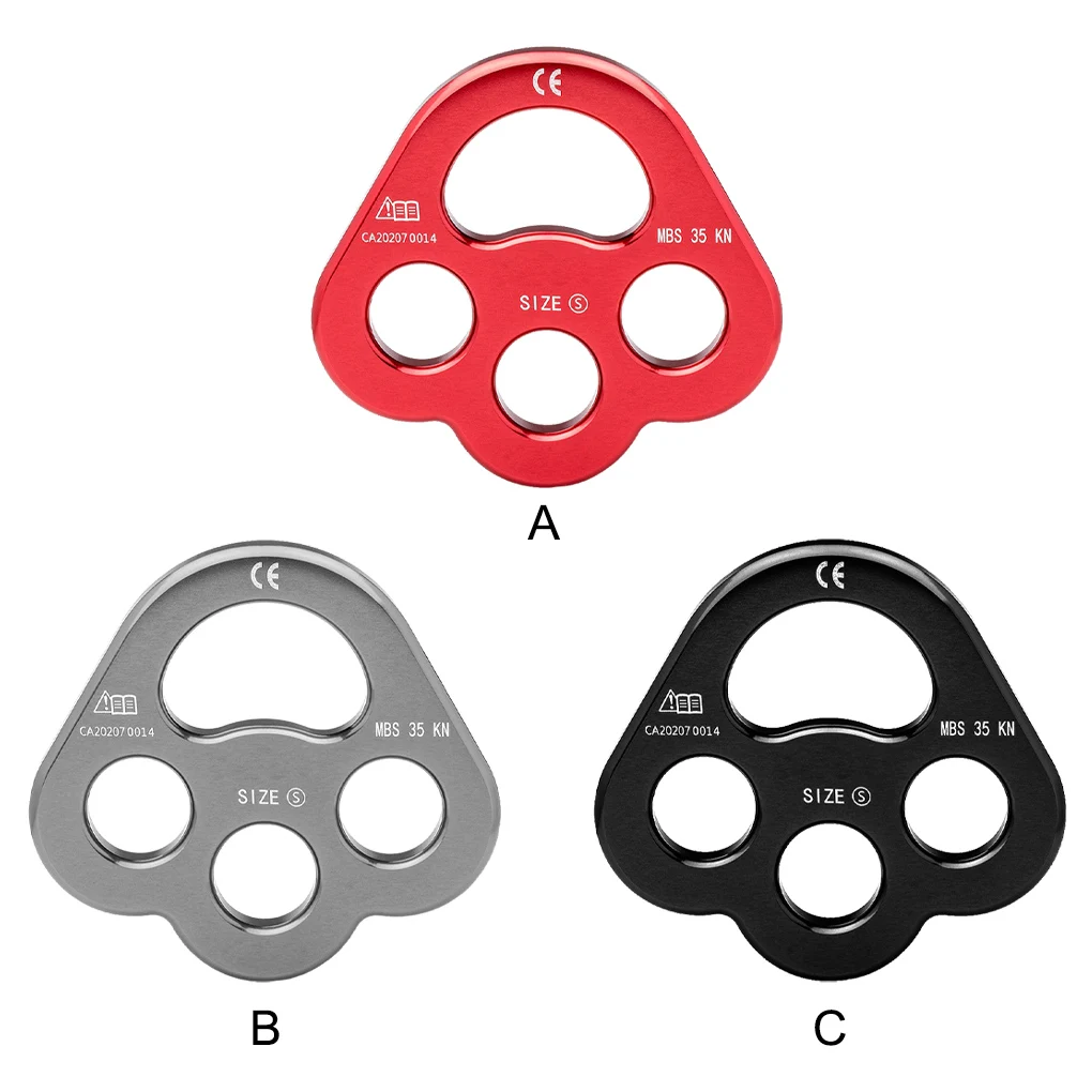 

Climbing Ring Sturdy Rappelling Accessory Multifunctional Exquisite Rigging Plate for Outside Activities Silver Gray