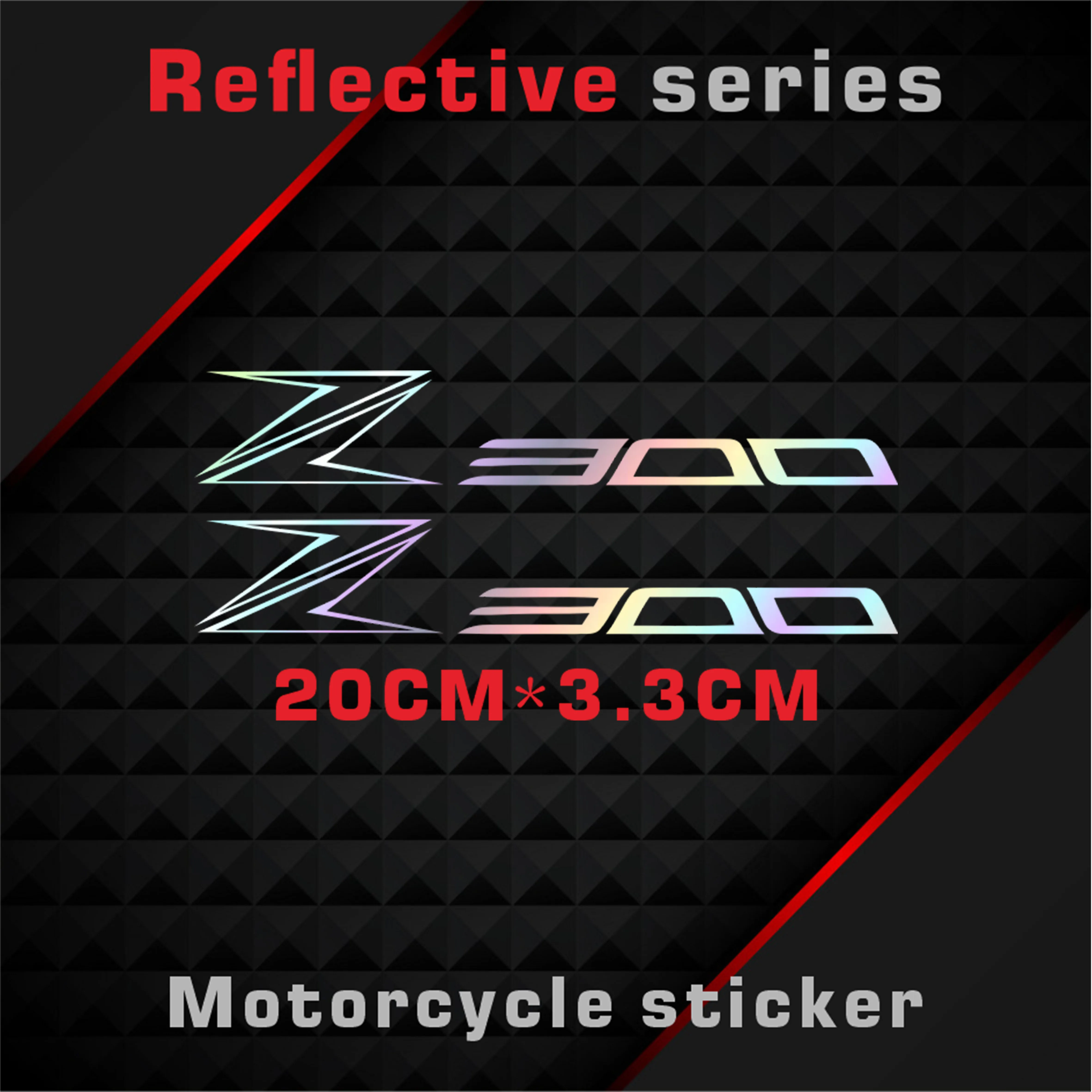 

New Motorcycle Stickers Body Reflective Waterproof Body fuel tank logo sticker Kit For Z300