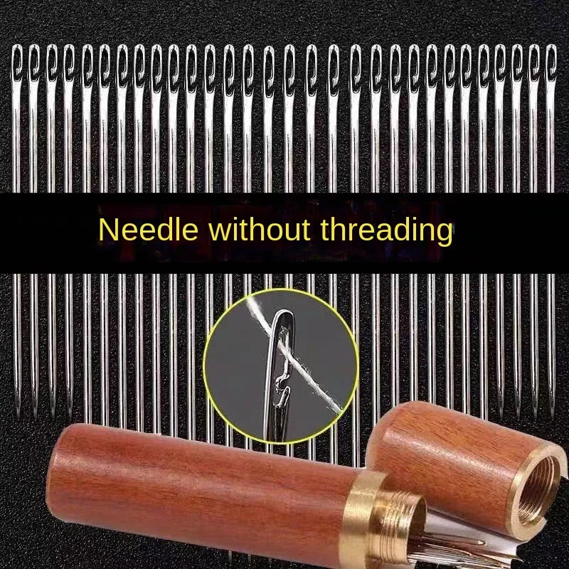 

1Set Sewing Needles Multi-size Side Opening Stainless Steel Darning Sewing Household Hand Tools 12PCS