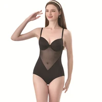 with bra slimming abdominal clothes hip lifting body shaping clothes integrated mesh suspender underwear control shaper