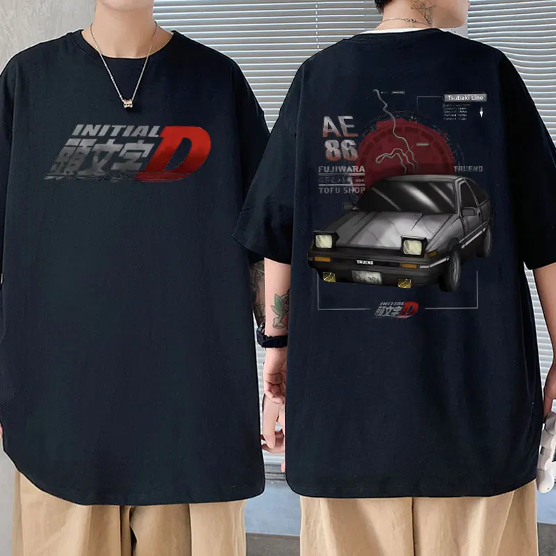 

Футболка мужская с принтом аниме Initial D AE86 Drift Fujiwara Tofu Shop Fujiwara Takumi, графическая футболка, большие размеры, мужские хлопковые футболки