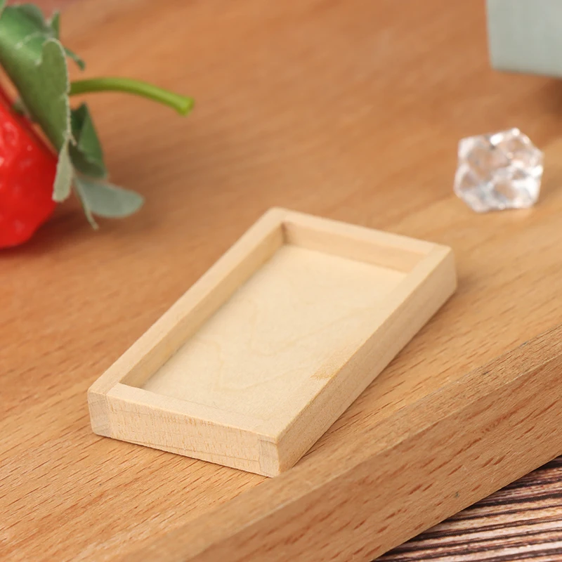 

1pcs 1/12 Dollhouse Miniature Wooden Storage Tray Model Furniture Accessories Toys