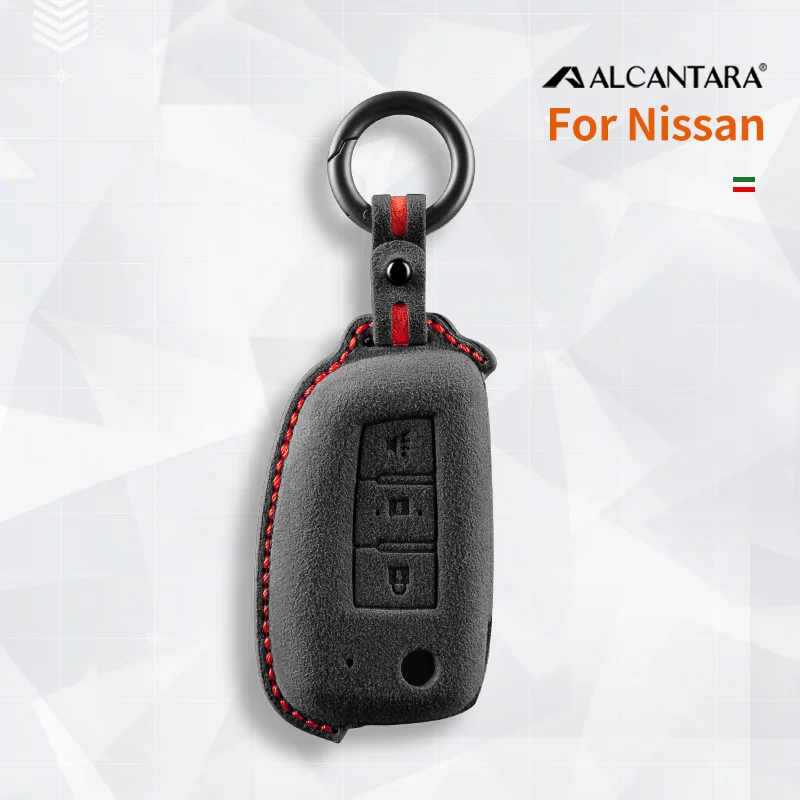 

Alcantara Car Key Smart Remote Case Cover Shell For Nissan Sunny Juke Cefiro A32 Kashkay J11 Qashqai Switch X-trail 3 Buttons