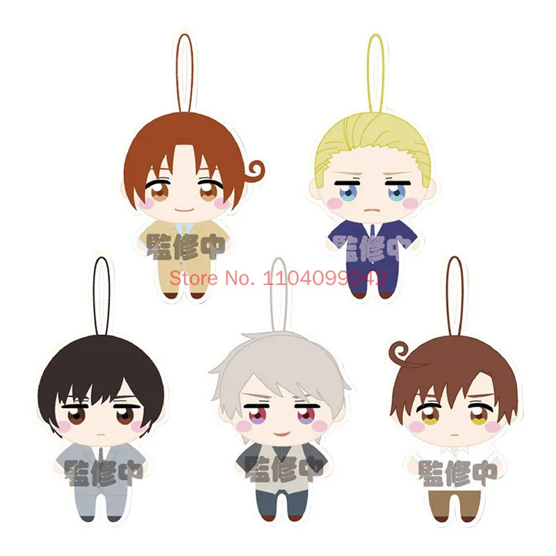 Фото Оригинальный плюшевый кулон Gashapon Hetalia World Stars, выпуск 1, 8 см, аниме-кукла, подвесное украшение, декор для сумки, коллекционные подарки №1