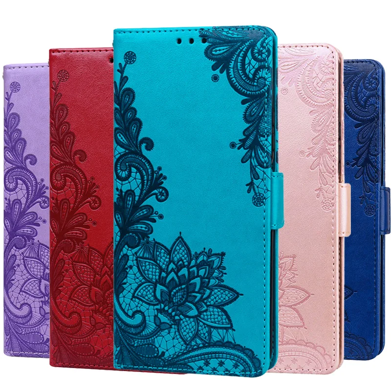 Роскошный кожаный чехол-кошелек с кружевом и розами для Xiaomi Redmi Note 9T 10T 9S 10S 11S 9 10 11 Pro 9AT 9C Poco X3 NFC M3, чехол-книжка