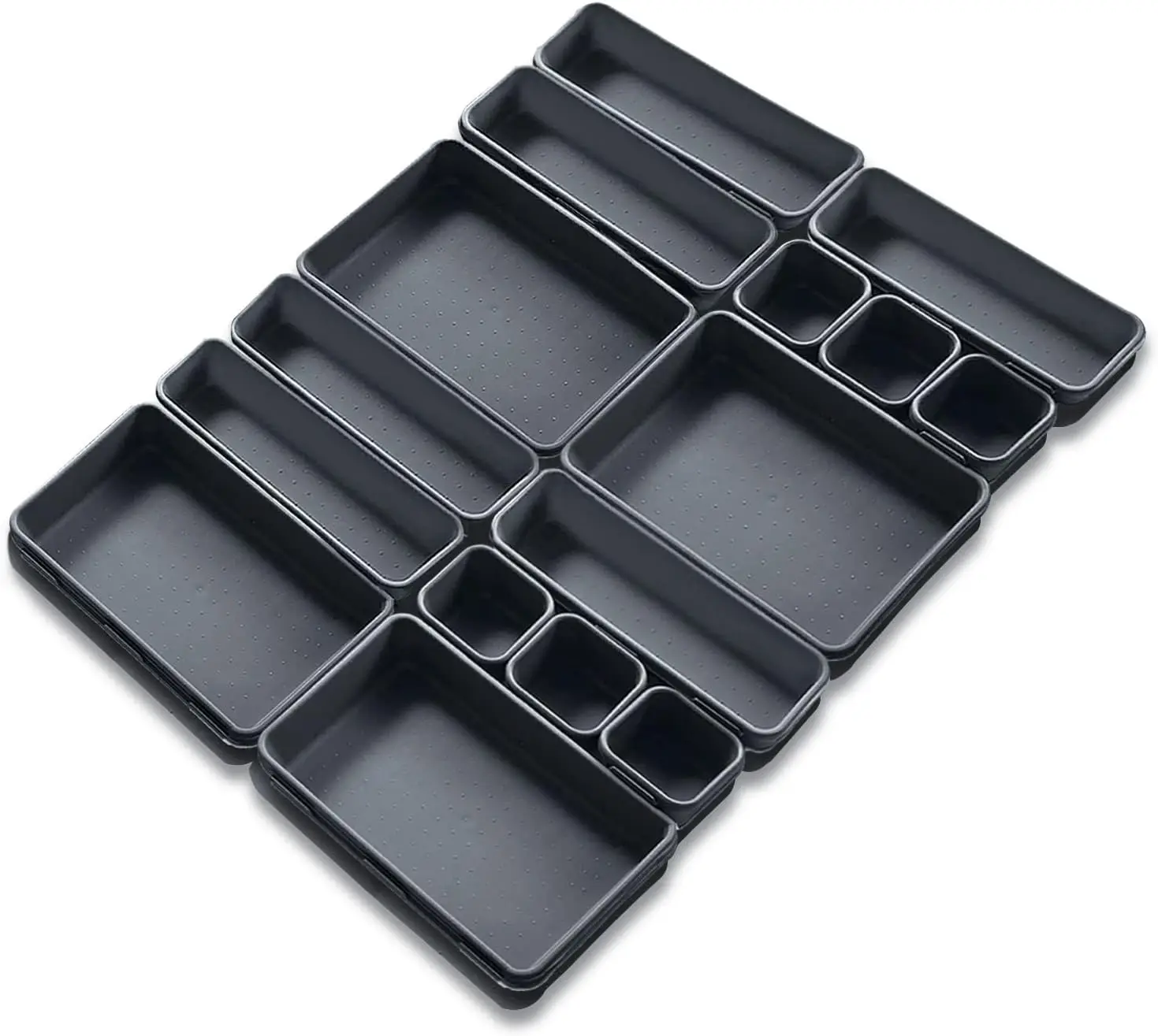 

Caja de almacenamiento de escritorio de 16 piezas organizador de cajones de plástico para oficina organizador de cajones de pl