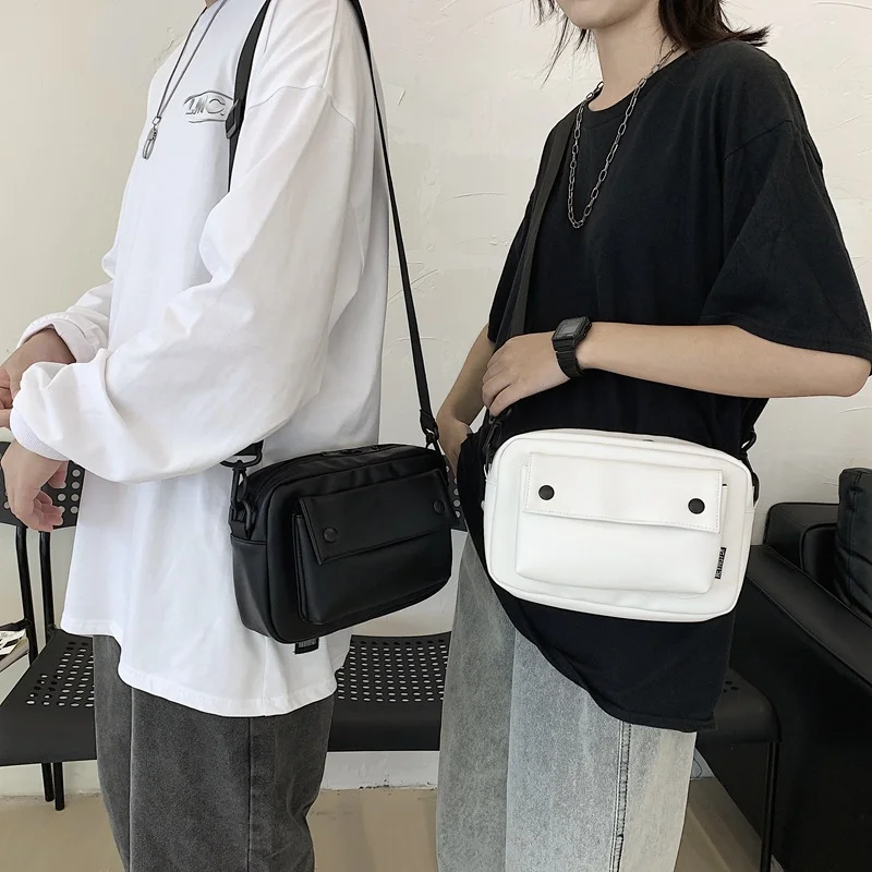 

Fashion Unisex Bag PU Small Square Bag Minimalist Style Shoulder Bag Large Capacity Luxury Design Messenger Bag Phone Bag Box
