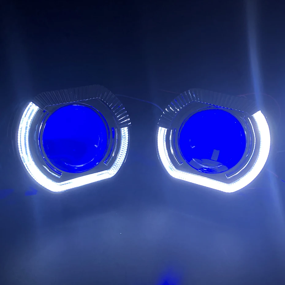 Ronan 2pcs 120MMX100MM  Square Guide Angel Eyes with shrouds Car Styling  DRL Halo Ring BM 2.5 3.0 bi-xenon projector lens (art.: 7ad3de338) - 7ad3de338