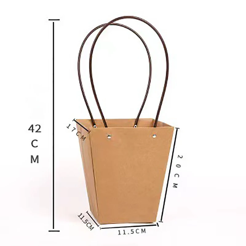 1 водонепроницаемая крафт - бумага корзина для цветов Портативный цветочный ящик