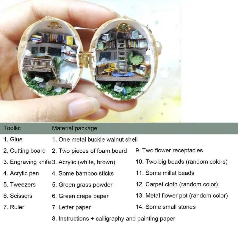 DIY Book Nook Kit Мини Книжный магазин ручной работы Библиотека 3D Мини-домик Мир