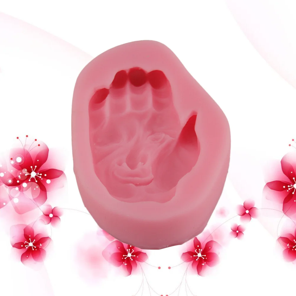 

1PCS Ugly Faces in A Big Hand Silicone Molds Tools for Decorating Fondant Chocolate Dessert Cake for Party