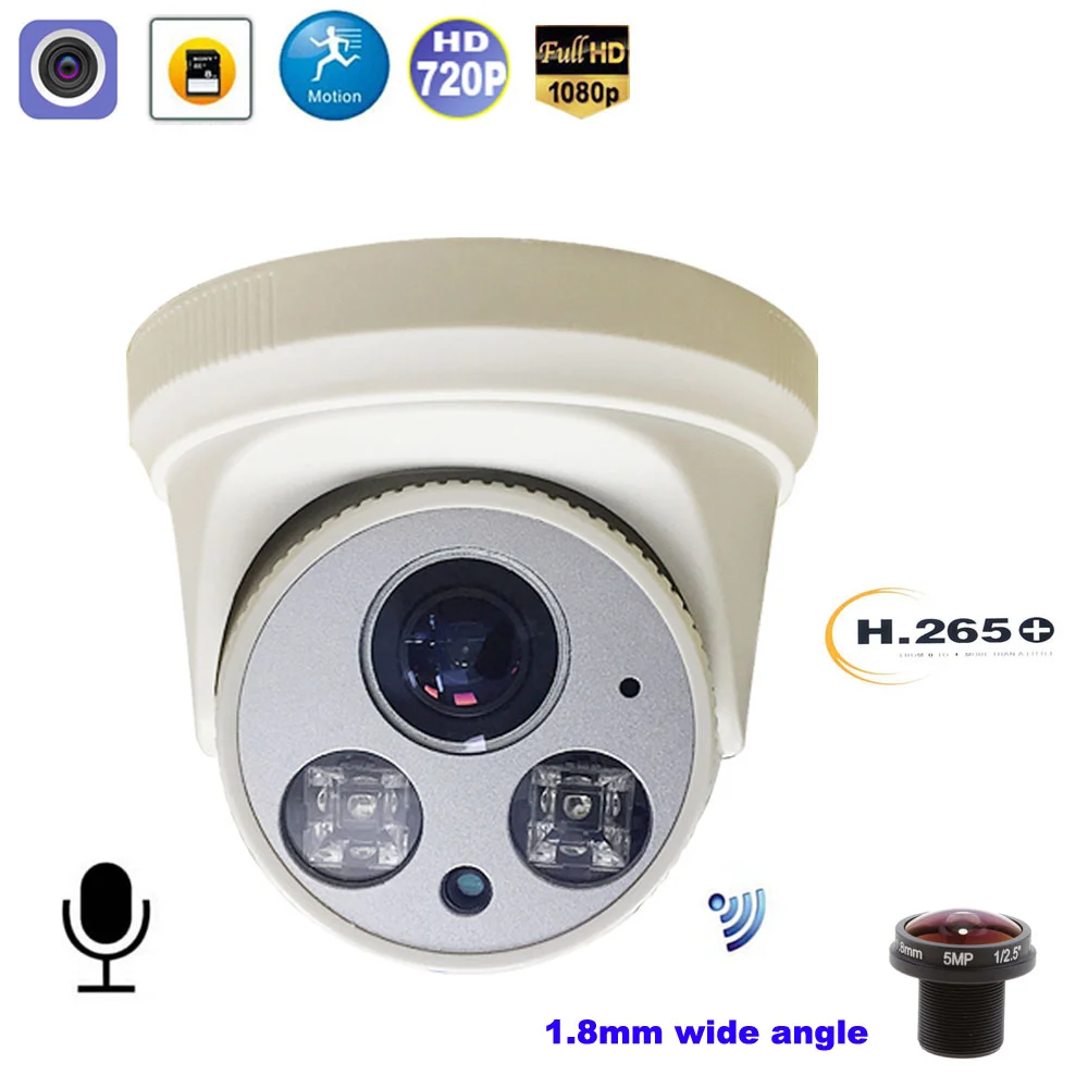 

IP-камера видеонаблюдения с датчиком движения, 1080P, 5 МП, CMOS, 1,8 мм