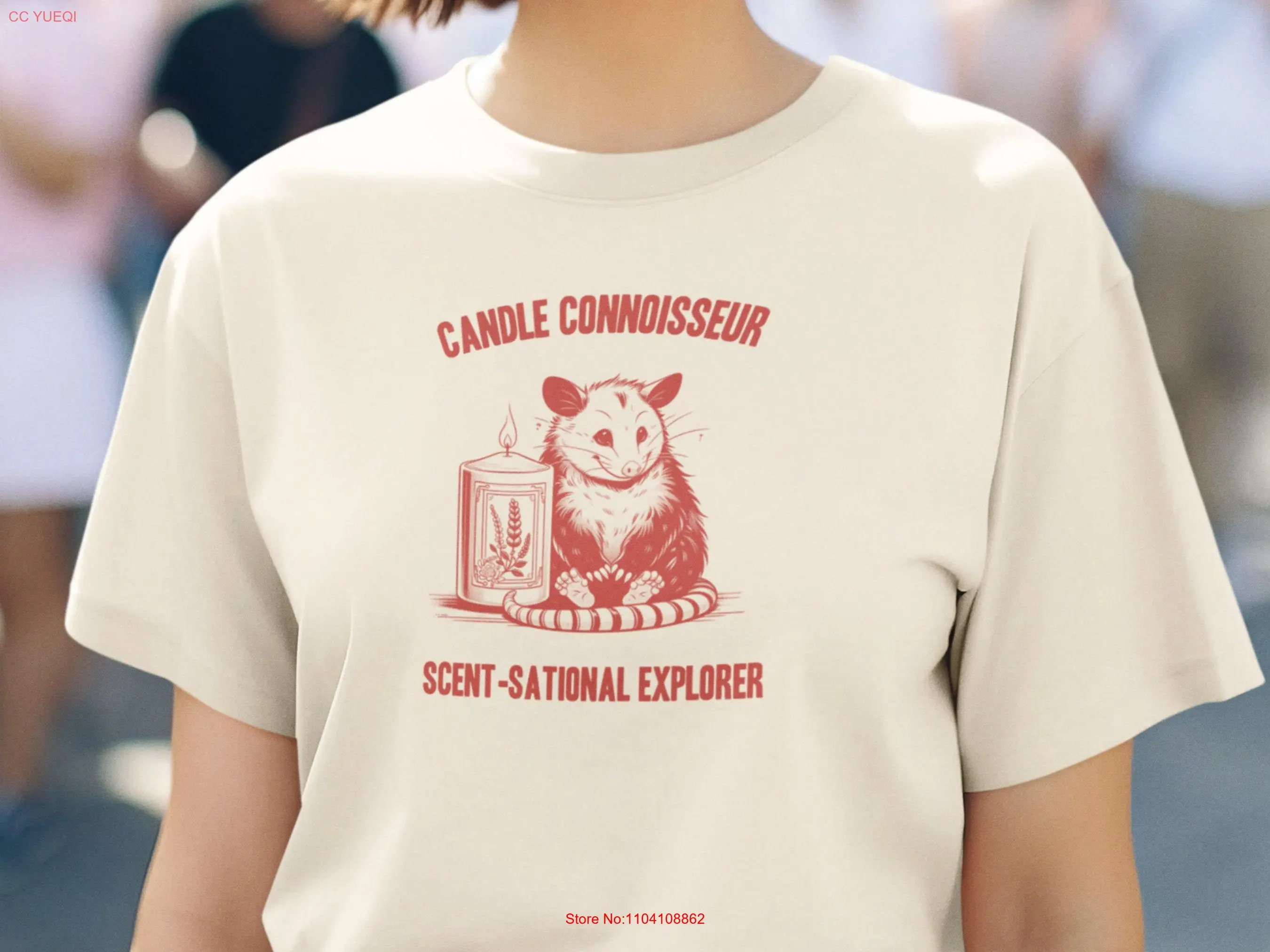 Свеча Connouty Opossum футболка забавная для влюбленных милое животное ее белый