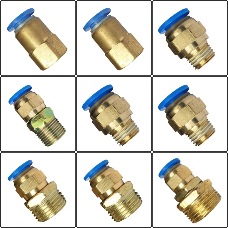 Пневматические фитинги для быстрой муфты дыхательных путей, прямой воздушный компрессор, воздушный насос, наружный провод 8 мм, 10 мм, 12 мм