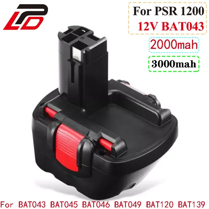 

For Bosch 12V 2.0 3.0Ah PSR 1200 Rechargeable Battery GSR 12V AHS GSB GSR 12 VE-2 BAT043 BAT045 BAT046 BAT049 BAT120 BAT139