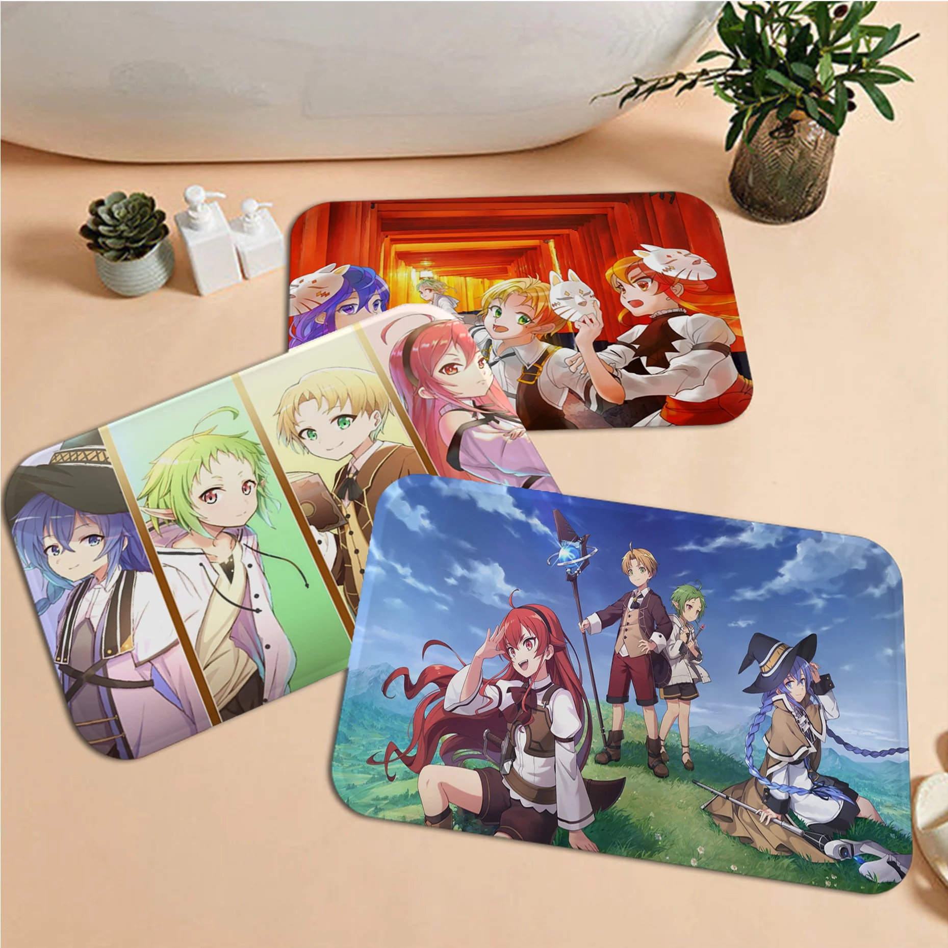 

Mushoku Tensei Isekai Ittara Honki Dasu Hallway Carpet Anti-slip Absorb Water Long Strip Cushion Bedroon Mat Welcome Doormat