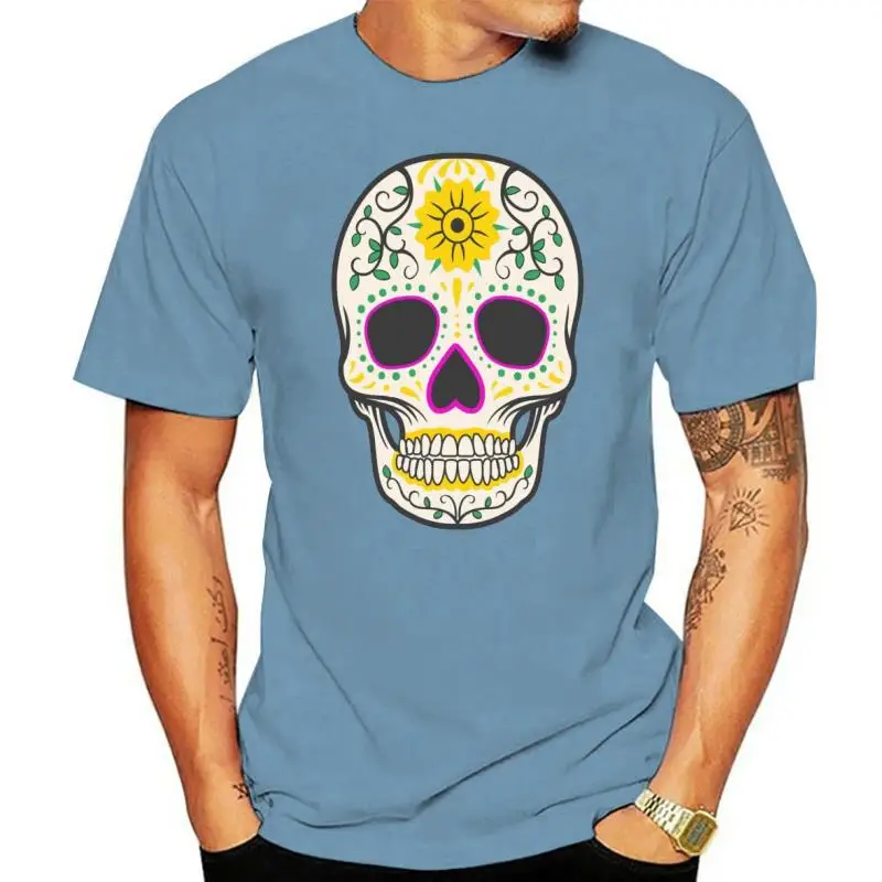 

Красочная женская футболка suger skull 4 lucky для женщин и девочек, топы, футболки, мужские футболки