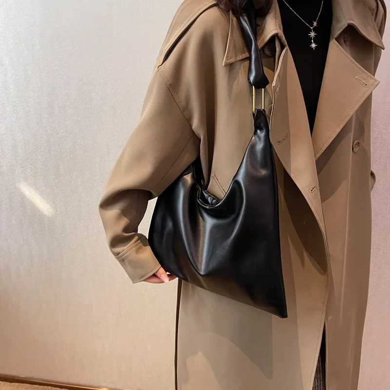 Fashion Exquisite Shopping Bag Retro Casual Women Totes Shoulder Bags Female Leather Solid Color Handbag for Women 2023 Spring