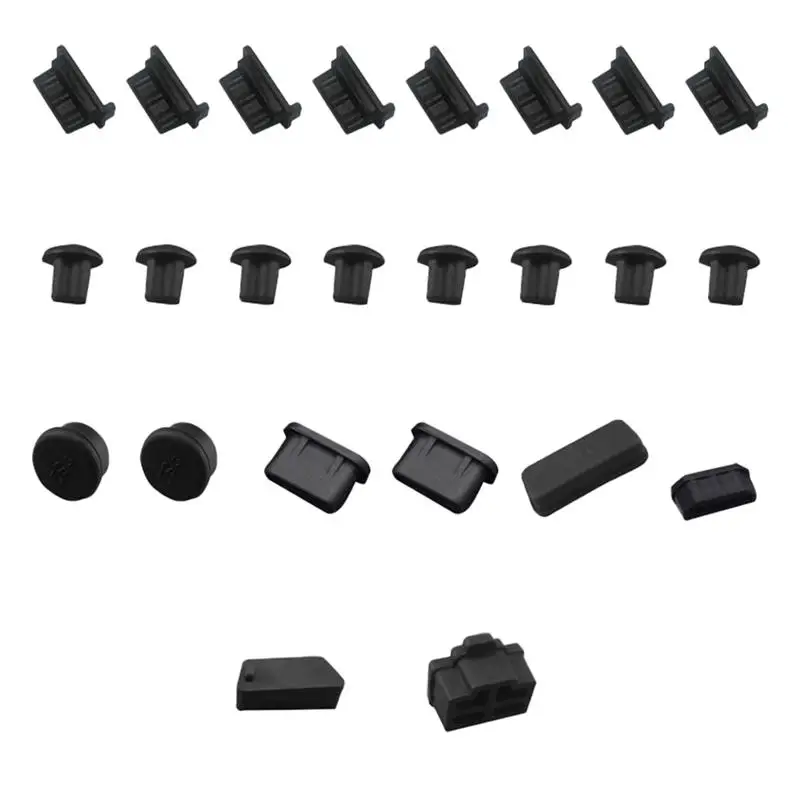 

24Pcs Anti Dust Plug Silicone Computer Motherboard Port Cover Protector Stopper