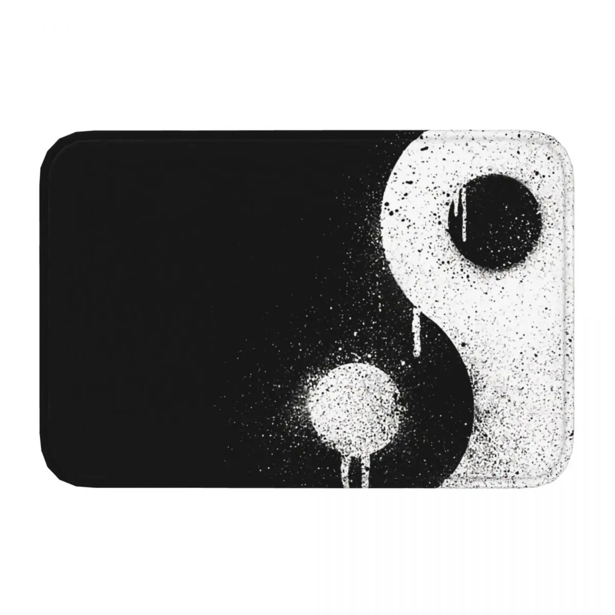 

Art Non-slip Doormat Graffiti Zen Master Spray Paint Yin Yang Bath Kitchen Mat Outdoor Carpet Indoor Pattern Decor