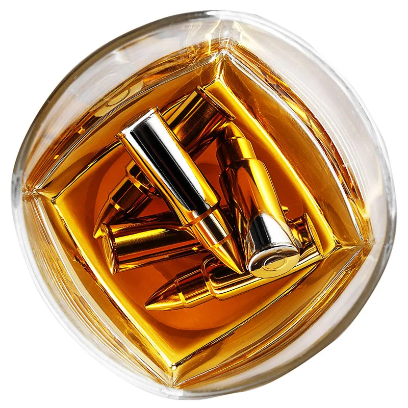

Creative Bullet 304 Stainless Steel Ice Cube Quick-Freeze Ice Particle Cold Wine Drink Whiskey with Box Barware
