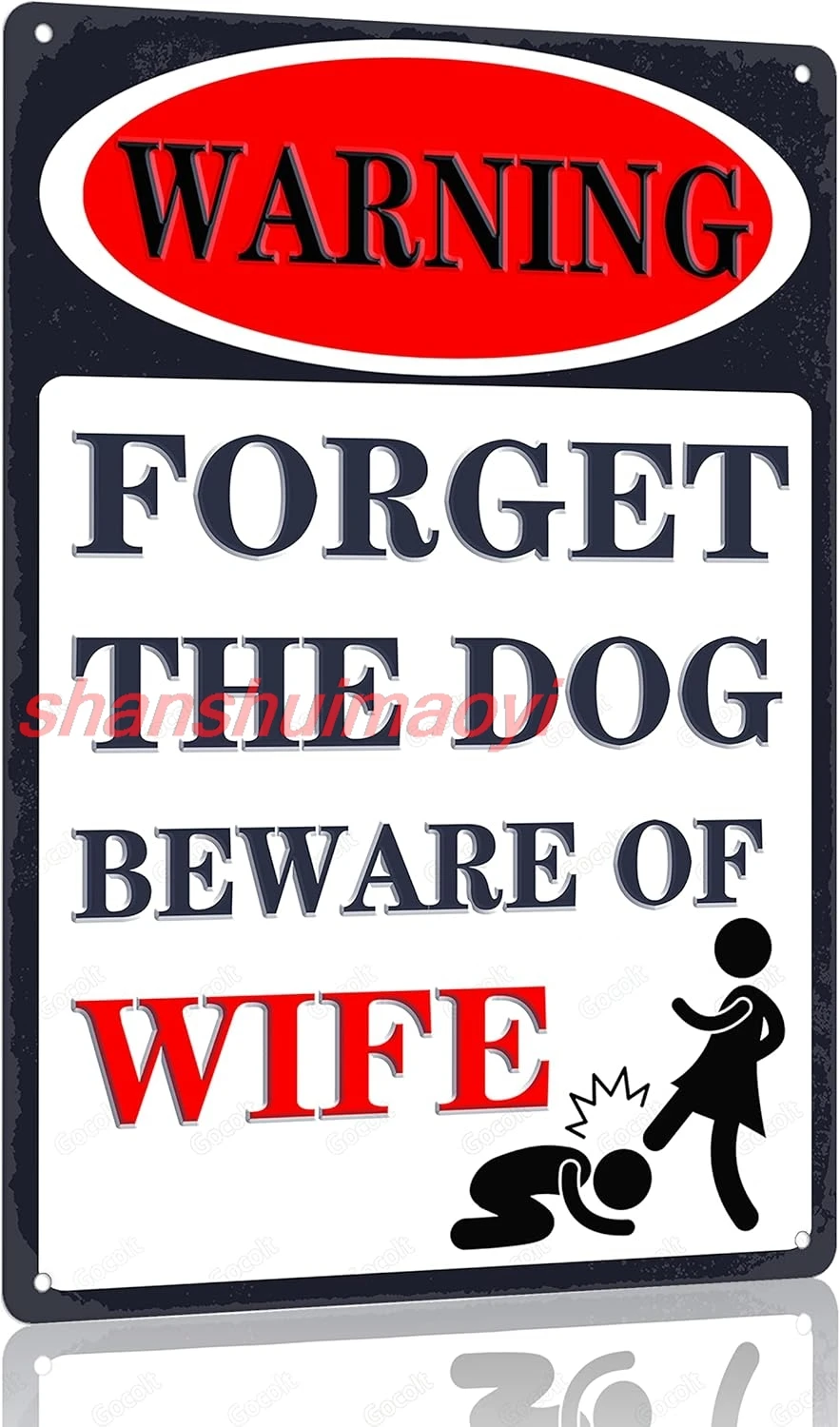 Жестяная вывеска &quotОстерегайтесь Жена&quot Gocolt