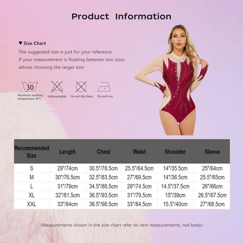 Женское боди для фигурного катания балетный танец художественная гимнастика