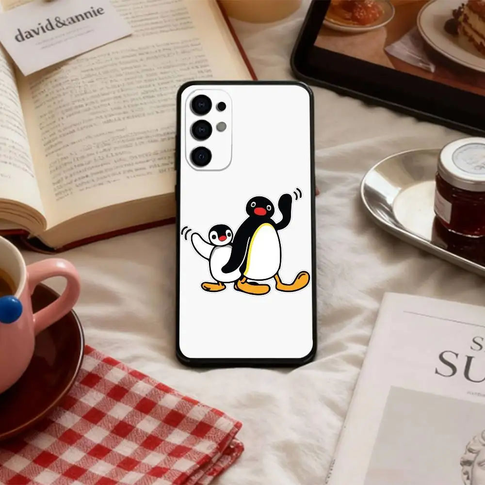 Фото Чехол для телефона C-Cute Kawaii P-Penguin для Samsung S 25,24,23,22,30,21,10,9,Ultra,Plus,Lite,FE,4,5 G, мягкий черный чехол №4