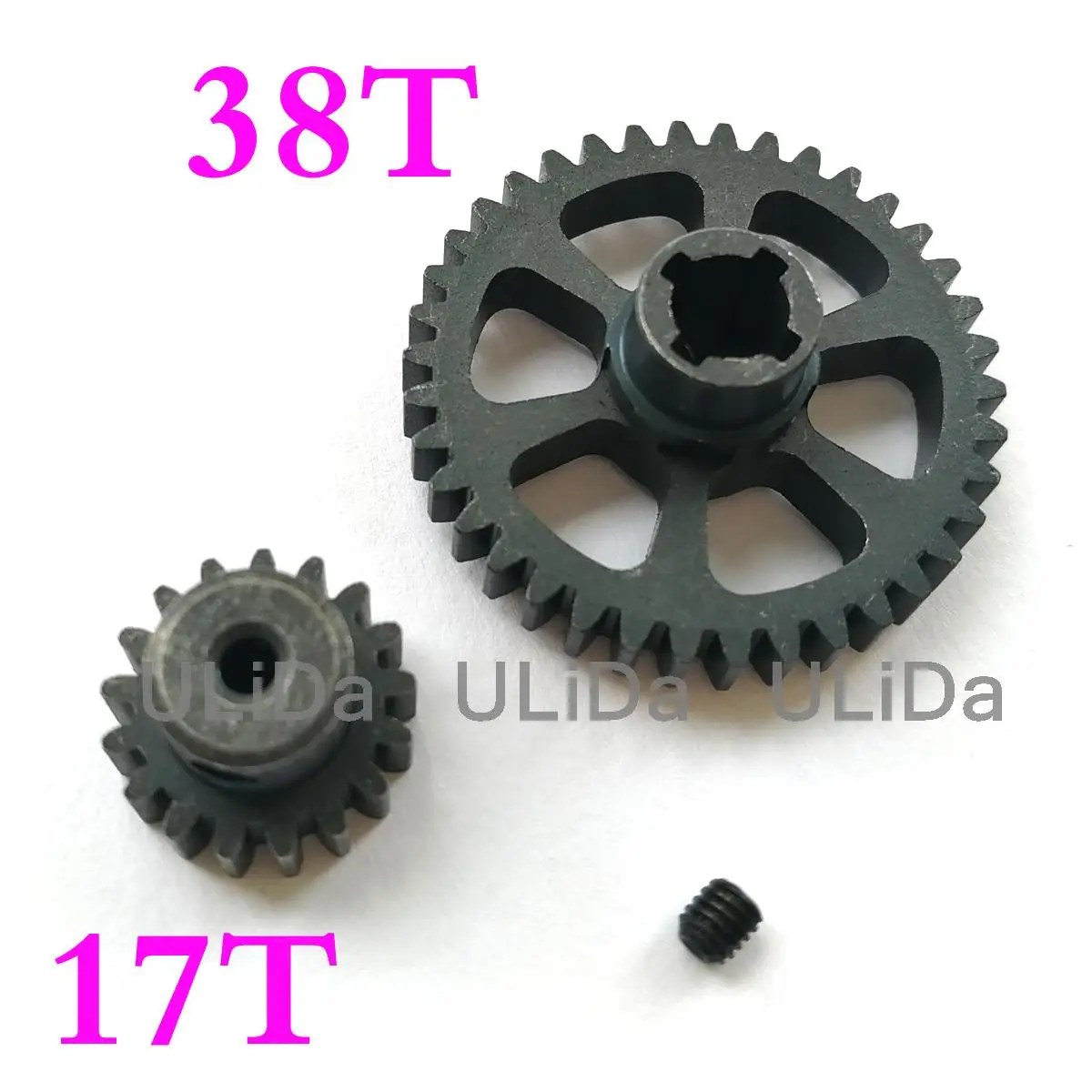 

Metal Diff Main Gear 38T Motor Pinion Gear 17T For 1/18 WLtoys A949 A959 A969 A979 K929 Short Course Truck Upgrade Parts