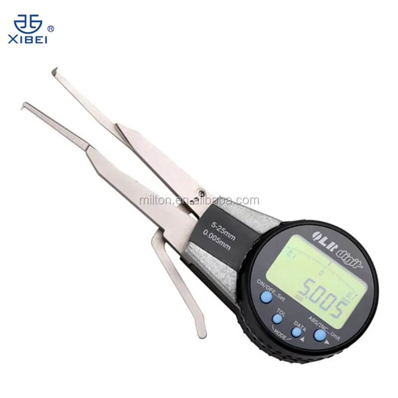 

5-25mm/0.005mm Digital Inside Caliper Electronic Gauge with Rotatable Dial Measuring Bore Groove Measurement Micrometer