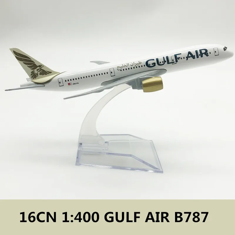 

16CM 1:400 Model Diecast Alloy Airplane Air GULF B787/A330 Airline Display Toys Model Collection With Stand Display Gifts Fans