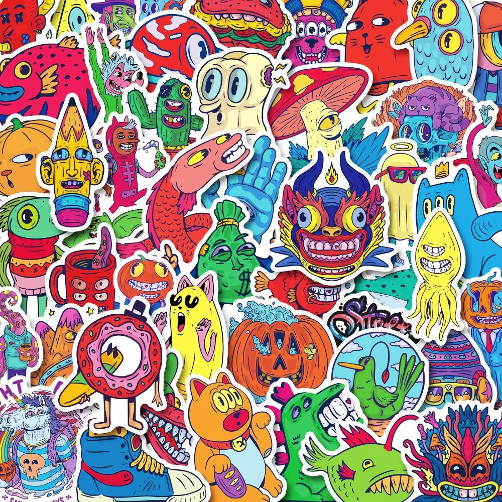 

10/30/50PCS Small-eyed Monster Anime Graffiti Stickers DIY Laptop Phone Guitar Skateboard Car Waterproof Sticker for Kids Toy