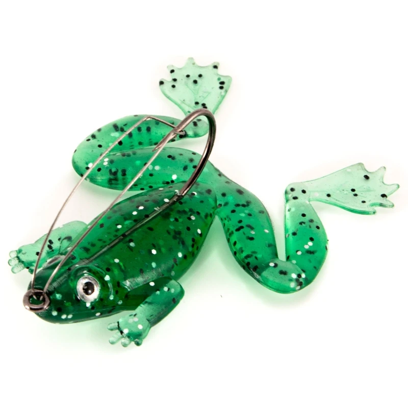 

Silicone Frog Bass Bait with Hook Topwater Crankbaits Tackle Artificial Soft Fishing Lures