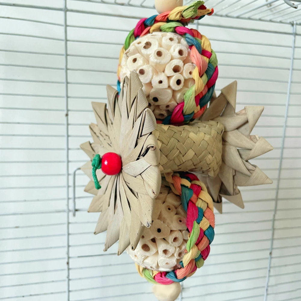 Игрушка-попугай Жевательная птица брикет с одиночными стеблями растений и