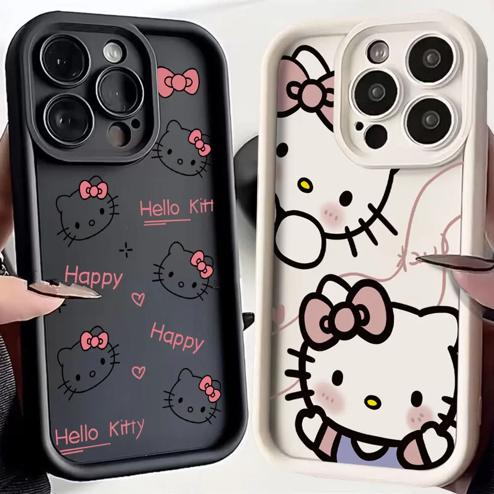 Оригинальный милый чехол Y2K Hello Kitty для Samsung S24 S23 S22 S21 S20 Note 20 FE Plus Ультратонкий