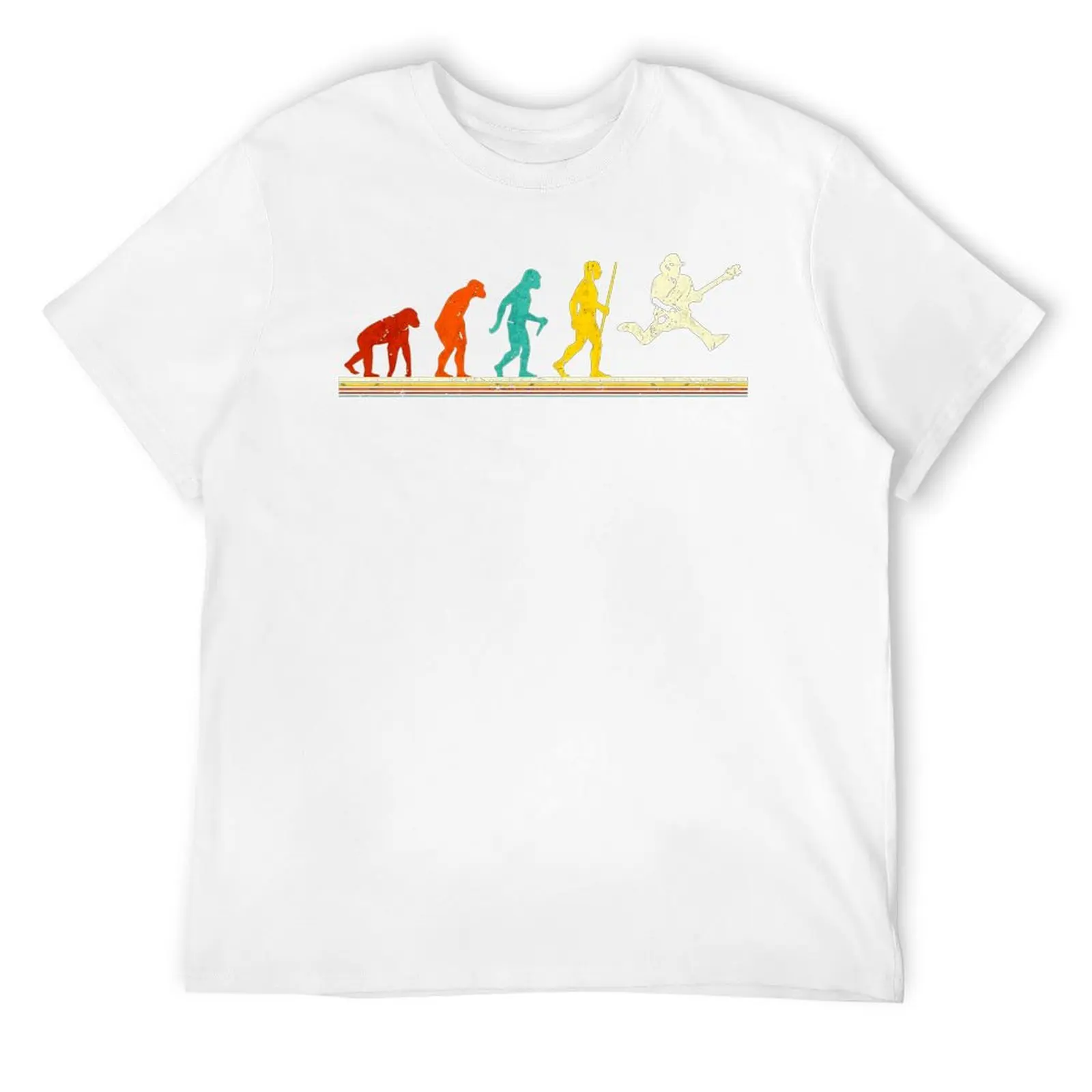 Винтажная Футболка-топ для гитары в стиле Эволюция мужчины