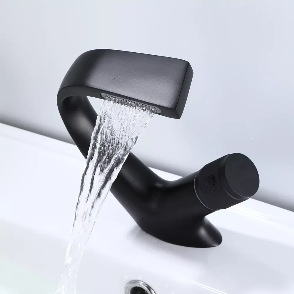 

Black Bathroom Sink Faucet Art Basin Faucet Cold and HoT Deck Mounted Tap