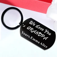 grandpa gift personalized from granddaughter we love you grandpa keychain for grandpa birthday grandfather fathers day gift
