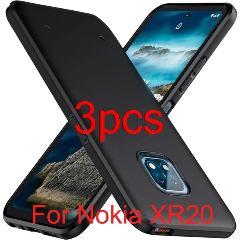 3 шт./лот черный чехол-защита для Nokia xr20 матовый мягкий чехол из ТПУ задней панели