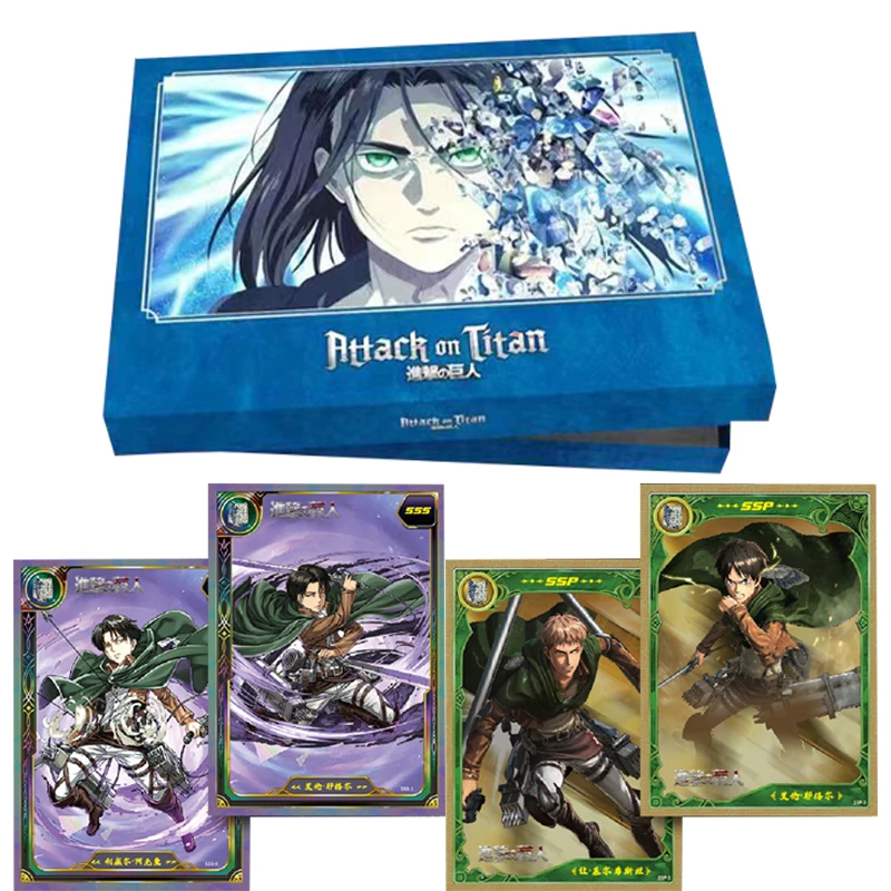 

NEW Anime Attack on Titan Collection Cards Booster Box Classic Character Series Peripheral Playing Game Board Card Children Toys