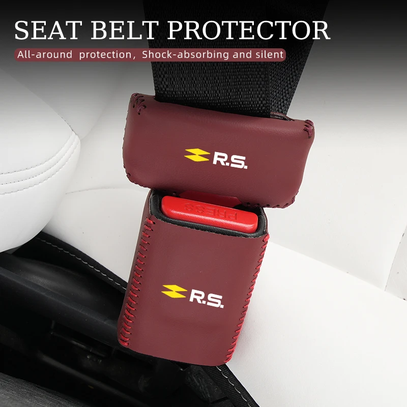 2 шт. кожаный защитный чехол с пряжкой ремня безопасности для Renault QM6 Kardian Rafale Espace