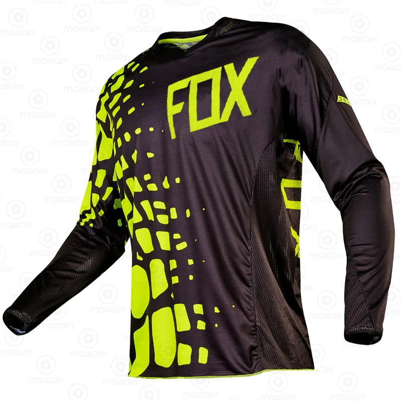 Camiseta de motocicleta de secado rápido para bicicleta de montaña, Jersey de manga larga para descenso, MOTO FOX, MTB, Camo images - 6