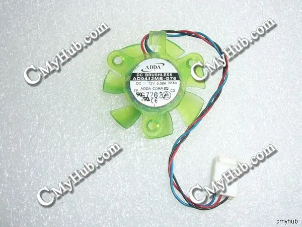 Для ADDA AD0412MB-G76 DC12V 0 08A 4010 4 см 40 мм 40X40X10 3-контактный 3-проводной графический