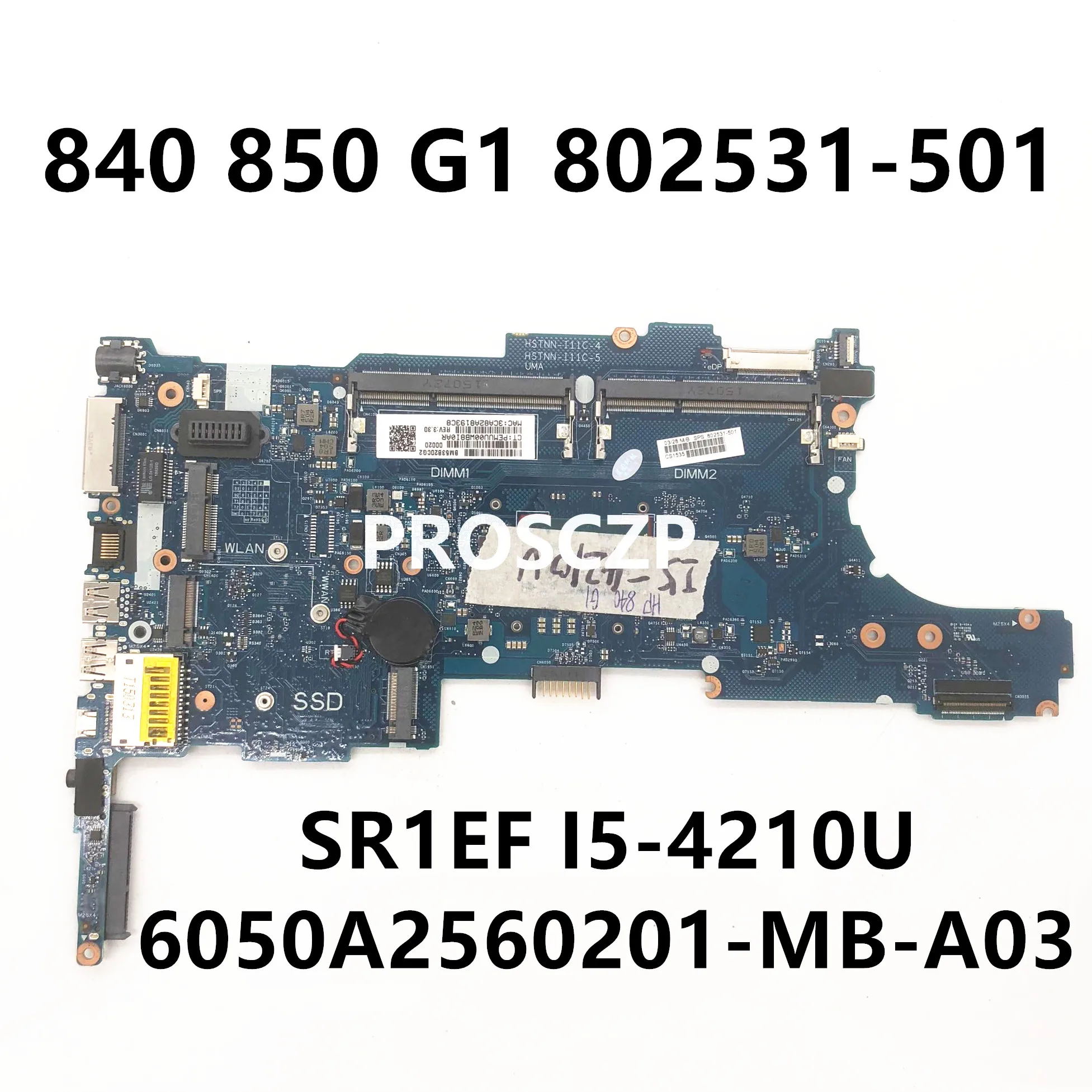 802531-001 802531-501 778962-001 778962-501 для HP 840 G1 850 материнская плата ноутбука 6050A2560201-MB-A03 со