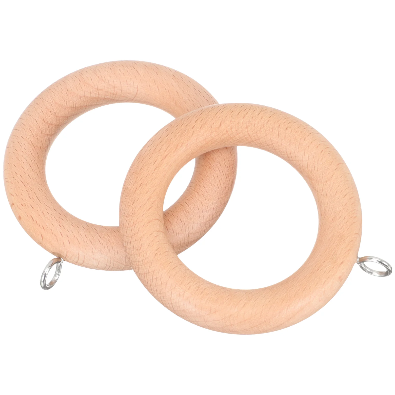 

2 Pcs Wooden Curtain Ring Shower Curtin Hooks Circles Fixing Rings Roman Rod Supplies Hanging Household Sturdy