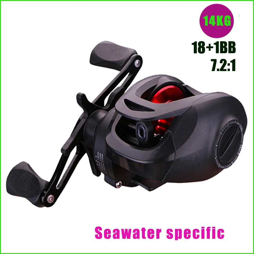 

Fishing reel with maximum resistance of 14KG for seawater use