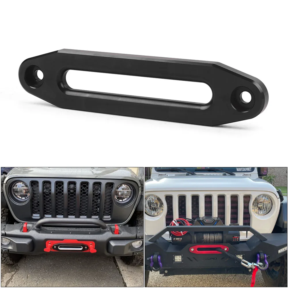 

10 Inch Billet Polished Aluminum Bolt-Pattern Hawse Fairlead Synthetic Winch 8000-15000 LBS For ATV UTV Rope Cable