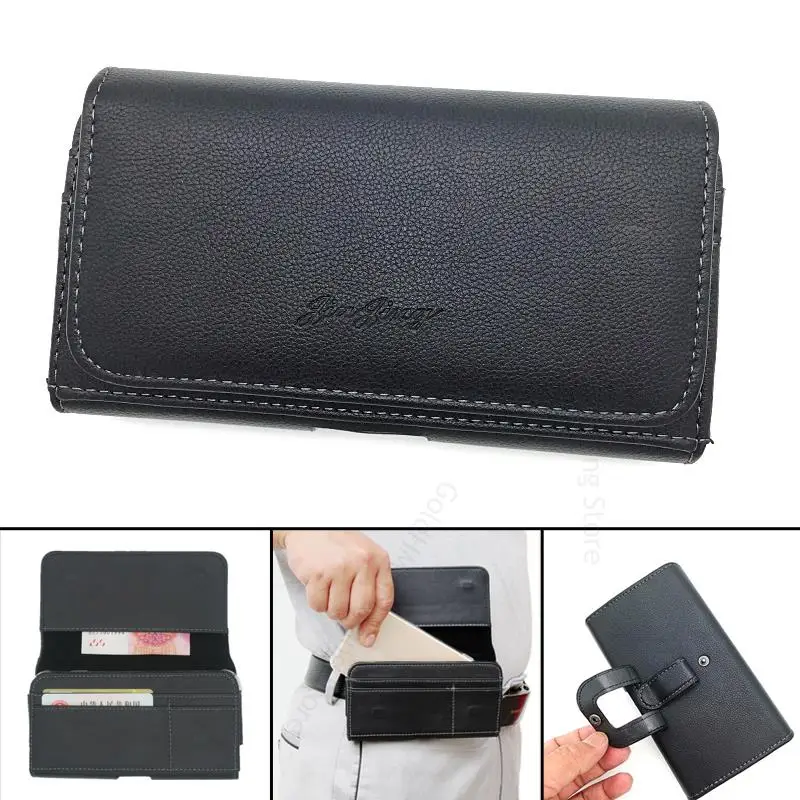 

Magnetic Flip Leather Waist Bag Phone Pouch For Infinix Smart 6 HD 5 Pro 5A 4C 2 3 4 Plus Belt Clip Wallet Card Slot Phone Case
