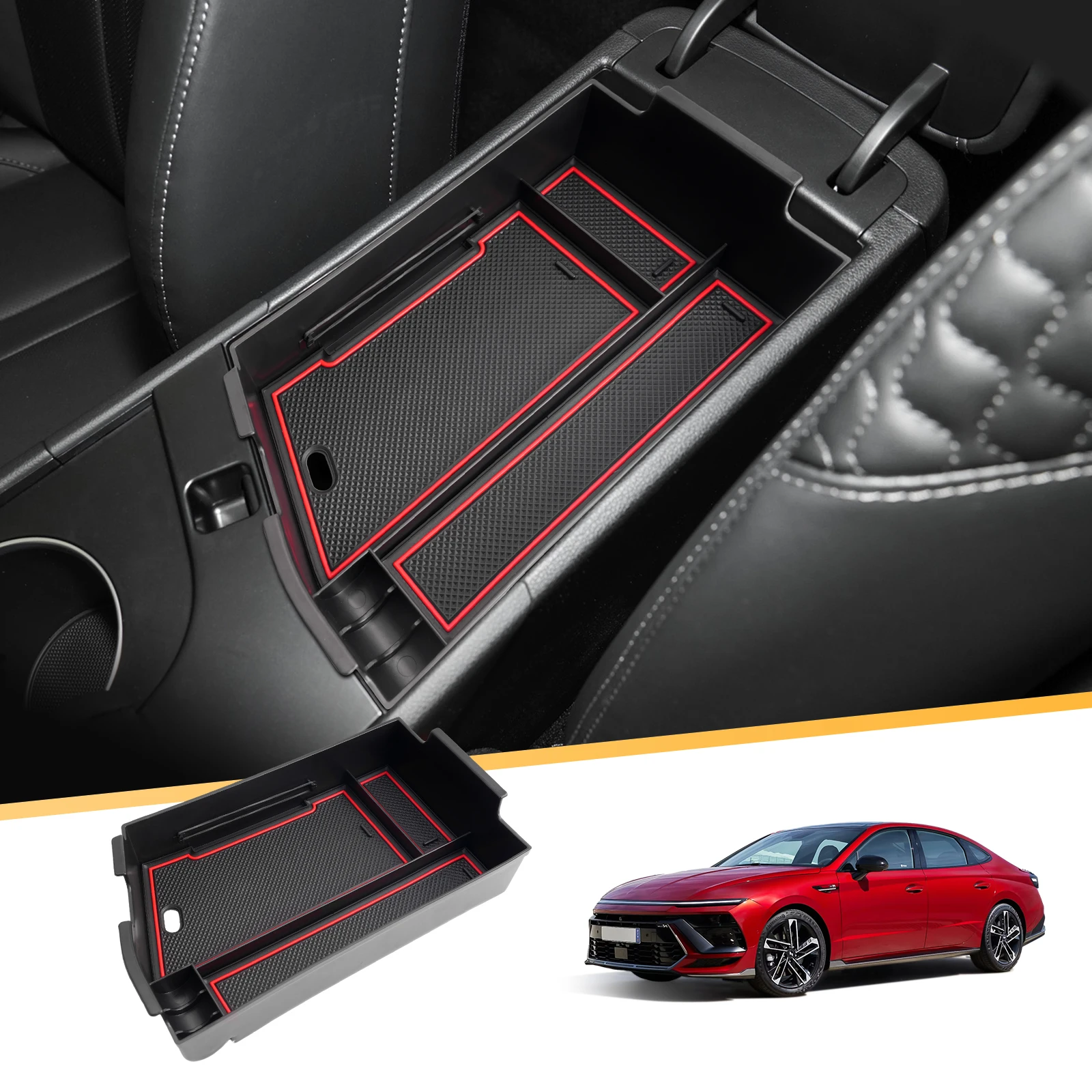 LFOTPP Автомобильный подлокотник ящик для хранения Hyundai Sonata 2024 2025 Центральный