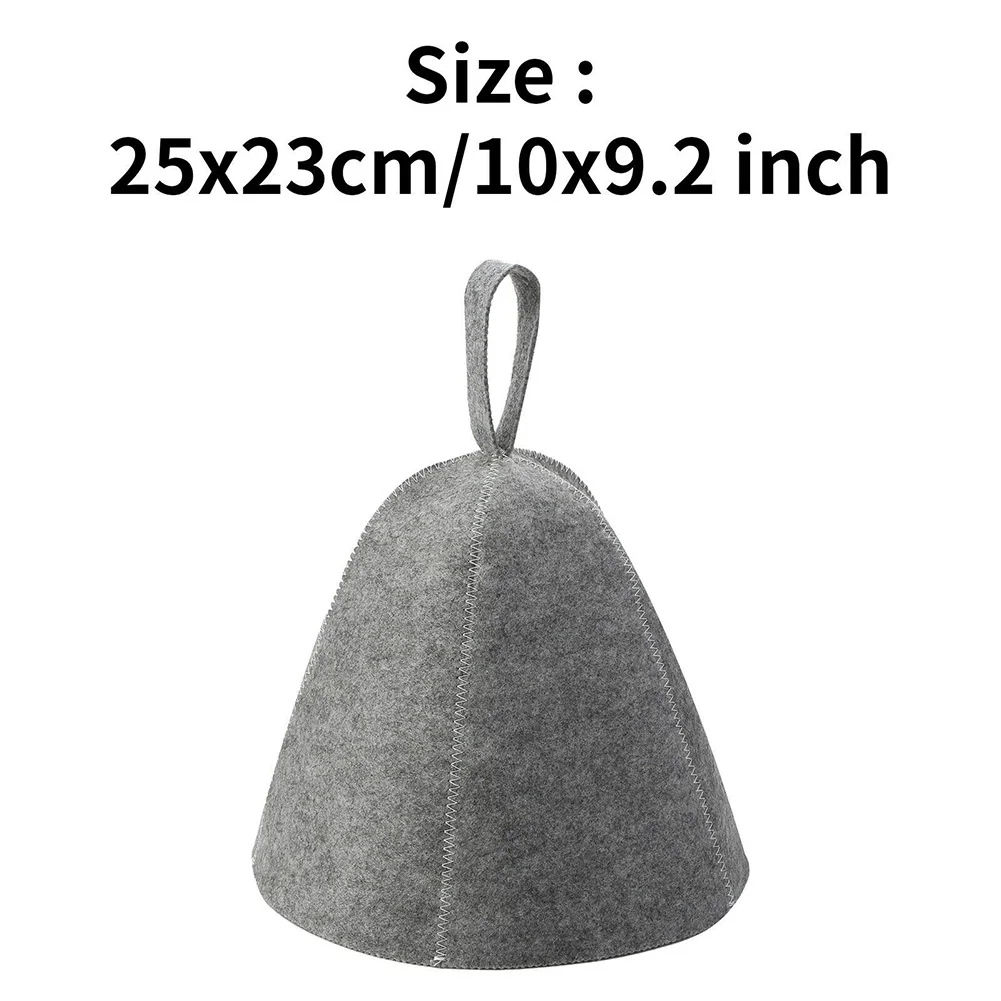

Anti-Heating Sauna Hat Thicken Wool Felt Shower Cap Hair Turban Quickly Towel Drying Towel Hats Sauna Bathroom Parts